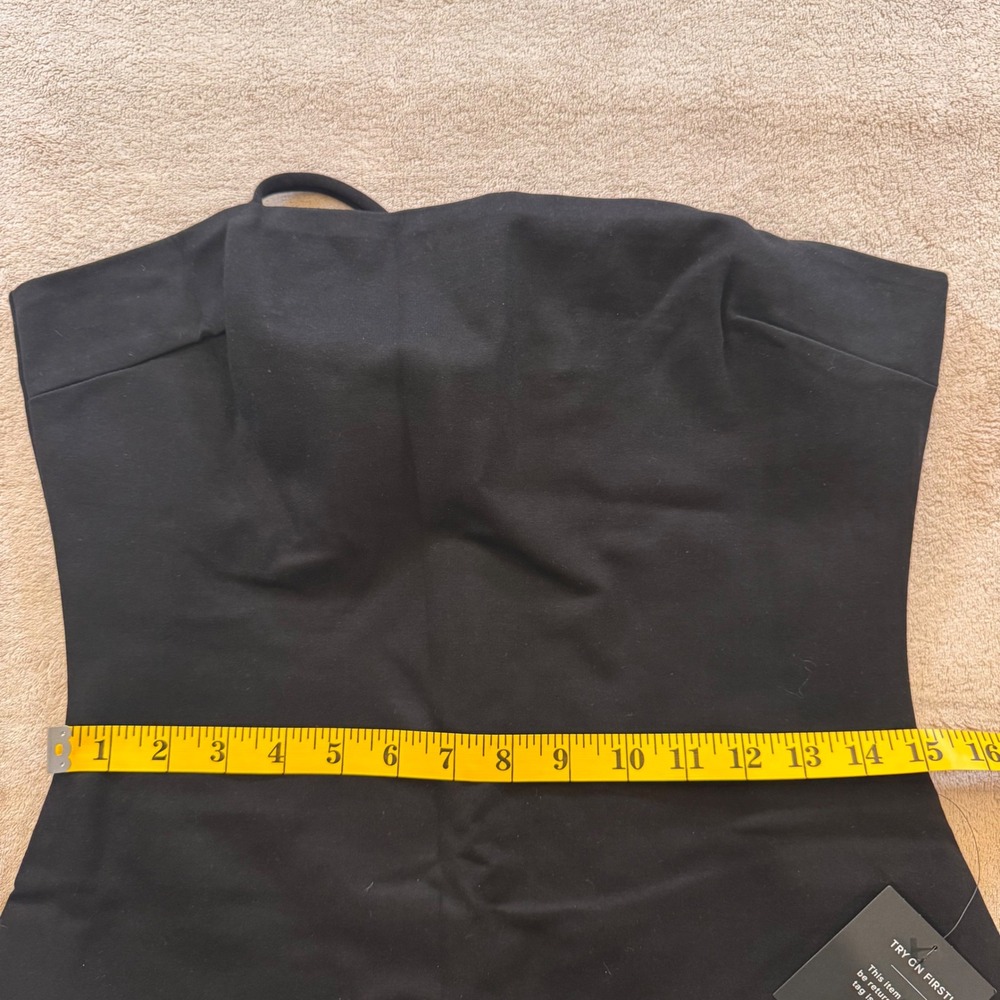 NWT Carolyn Bessette Minimalist Little Black Dress Chic Midi Slip Formal Party L - Picture 8 of 13